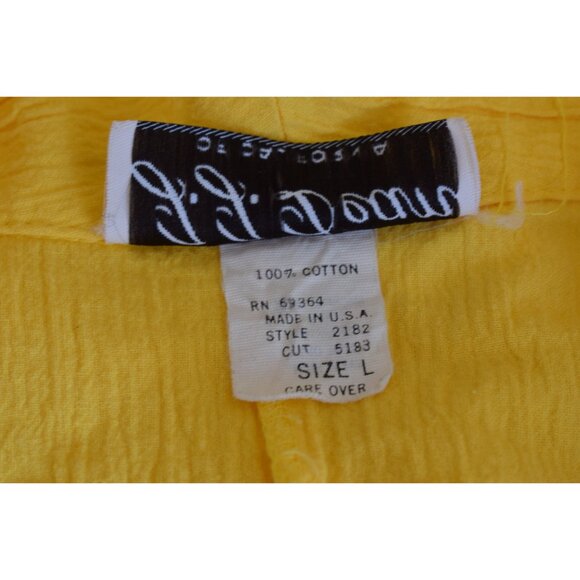 Vintge 80s Bright Yellow All Cotton‎ Blazer Coat size L - Picture 8 of 10